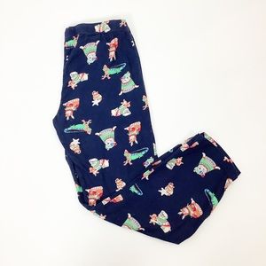 Christmas Iguana, Cat, Hamster Pajama Pants